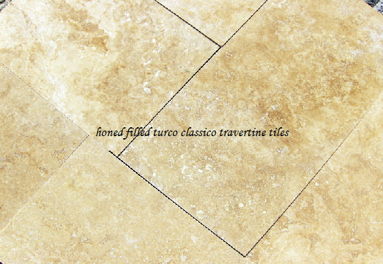honed / filled travertine tiles