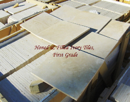 Honed & Filled Ivory Tiles