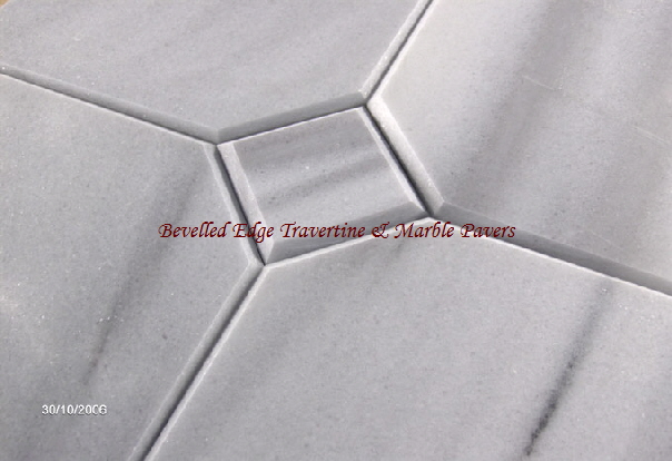 bevelled edge travertine & marble pavers