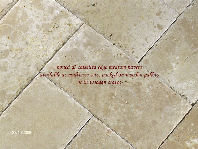 honed & chiselled edge medium pavers